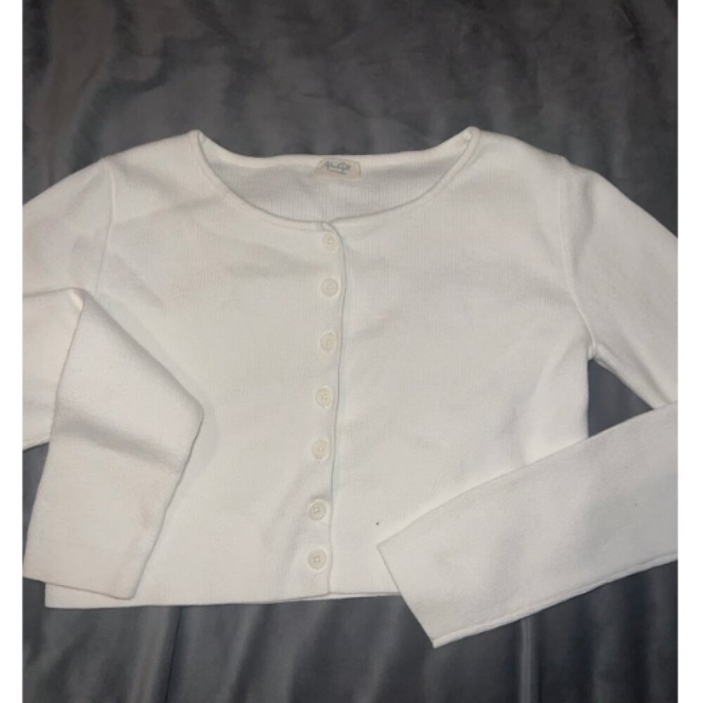 John Galt/Brandy White Cropped Cardigan - like new | OS